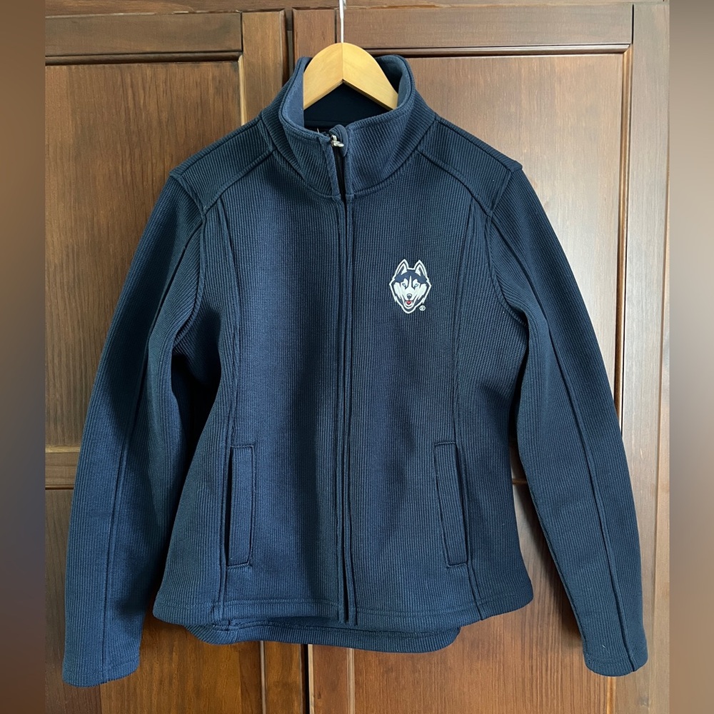 UCONN Huskies Full-Zip Medium Weight Jacket with Embroidered Logo Women’s M